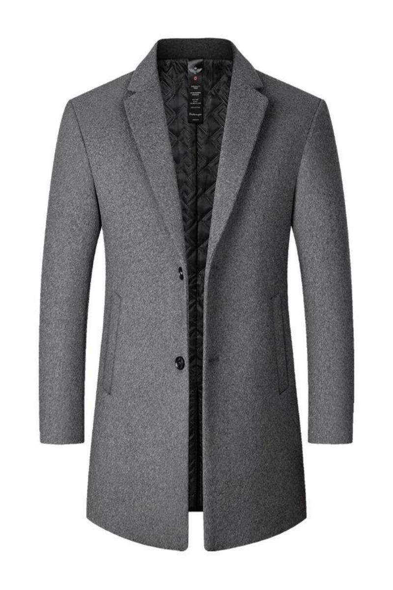 Zimowa Wełniana Męska Gruba Podstawka Do Płaszcza Kurtka Z Domieszką Wełny Smart Casual Trench