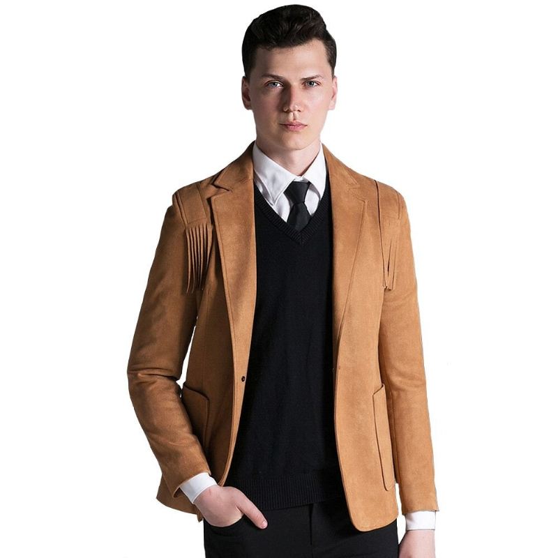 Kurtka Męska Blazers O Klasycznym Kroju Slim Fit - Czarny