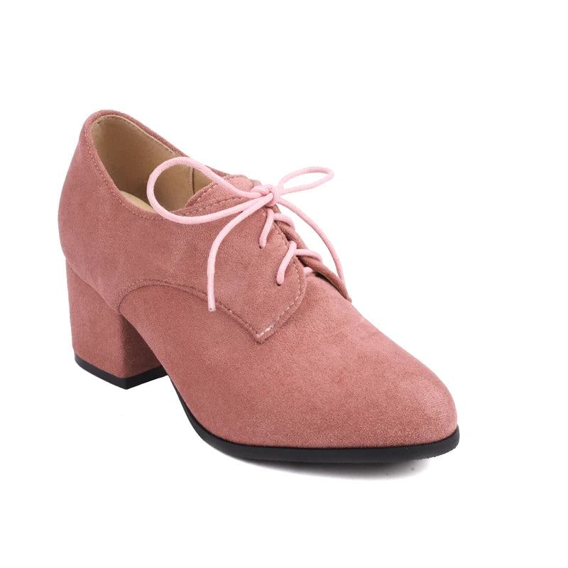 Eleganckie Damskie Buty Na Niskim Obcasie Mokasyny Na Oxford Party Shoes Ladies - Czarny