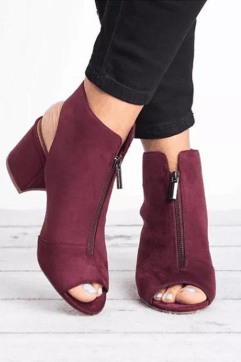 Letnie Buty Damskie Sandały Wizytowe Casual Rome Peep Toe Med Obcasy Na Obcasie