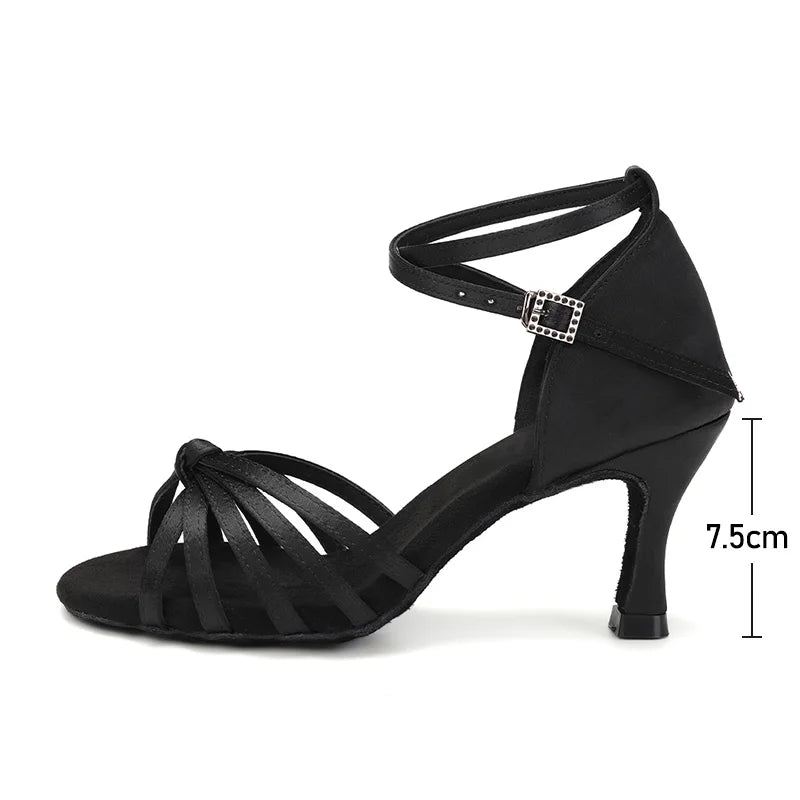 Buty Damskie Do Zawodów W Sali Balowej Sandały Eleganckie - 75 Cm Czarny