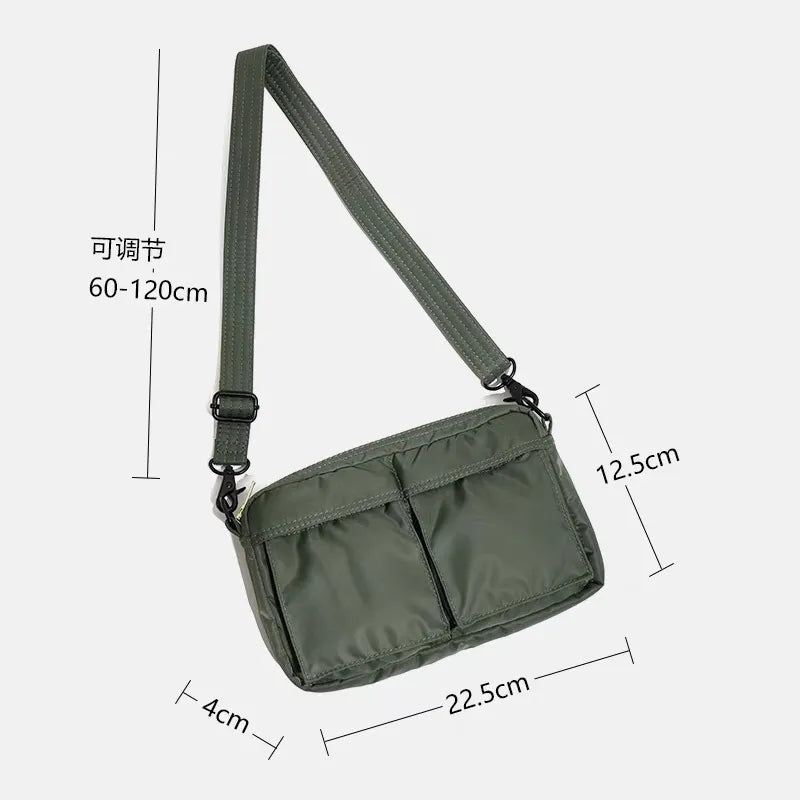 Torba Crossbody Casual Nylonowa Męska Na Ramię Wodoodporna Mini Designerska - Czarny