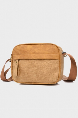 Torba Crossbody Unisex W Stylu Vintage Dla Mężczyzn Z Materiałów Przyjaznych Dla Środowiska Torebka Wielofunkcyjna Na Jedno Ramię