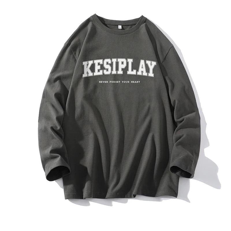 Męska Koszulka Z Długim Rękawem Koszulki Unisex Hip Hop Streetwear Bawełniane Męskie - Czarny