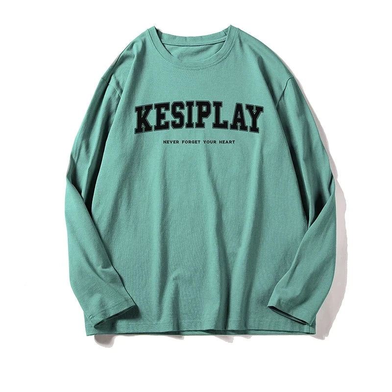 Męska Koszulka Z Długim Rękawem Koszulki Unisex Hip Hop Streetwear Bawełniane Męskie - Czarny